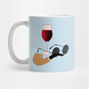 Wine, Pipe and Glasses Mug